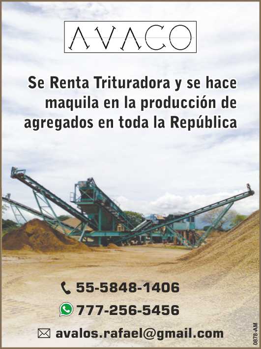 Se Renta Trituradora y se hace Maquila en la Produccion de Agregados en toda la Republica. Se Renta Trituradora y se hace Maquila en la Produccion de Agregados en toda la Republica.