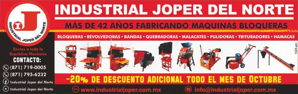 Expertos en el sector de la construccion, mas de 42 años fabricando maquinas bloqueras. Expertos en el sector de la construccion, mas de 42 años fabricando maquinas bloqueras.