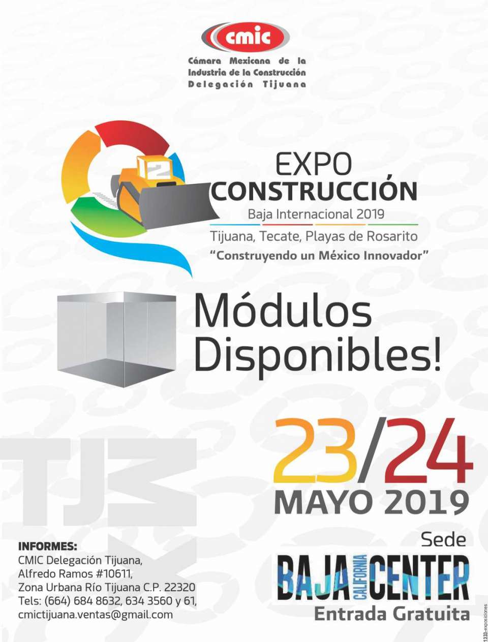 Expo Construccion Baja Internacional, del 23 al 24 de Mayo 2019 en Baja California Center Expo Construccion Baja Internacional, del 23 al 24 de Mayo 2019 en Baja California Center