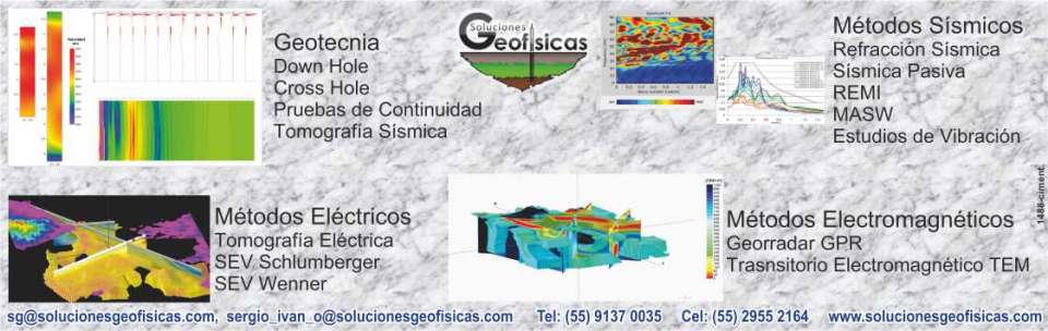 Geotechnics, Continuity Tests, Seismic Tomography, Seismic Methods, Seismic Refraction, Vibration Studies, Electrical Methods, Electrical Tomography, Electromagnetic Methods Geotechnics, Continuity Tests, Seismic Tomography, Seismic Methods, Seismic Refraction, Vibration Studies, Electrical Methods, Electrical Tomography, Electromagnetic Methods
