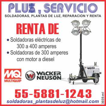 Welders, light plants, repair, rent, electric welders from 300 to 400 amps, 300 amp welders with diesel engine, mq multiquip cipsa, wacker neuson Welders, light plants, repair, rent, electric welders from 300 to 400 amps, 300 amp welders with diesel engine, mq multiquip cipsa, wacker neuson