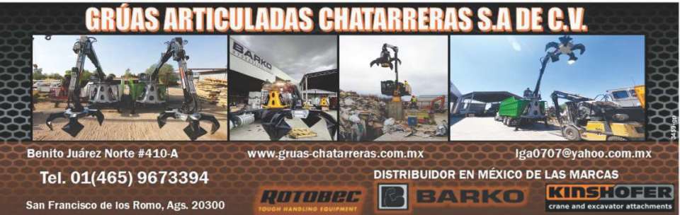 Gruas articuladas chatarreras, distribuidor para Mexico de las marcas, barko, rotobec, kinshofer crane and excavator attachments Gruas articuladas chatarreras, distribuidor para Mexico de las marcas, barko, rotobec, kinshofer crane and excavator attachments