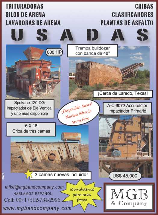 Sale of Used Mining Equipment: Crushers, Screens, Sand Silos, Sand Washers, Sorters, Asphalt Plants Sale of Used Mining Equipment: Crushers, Screens, Sand Silos, Sand Washers, Sorters, Asphalt Plants