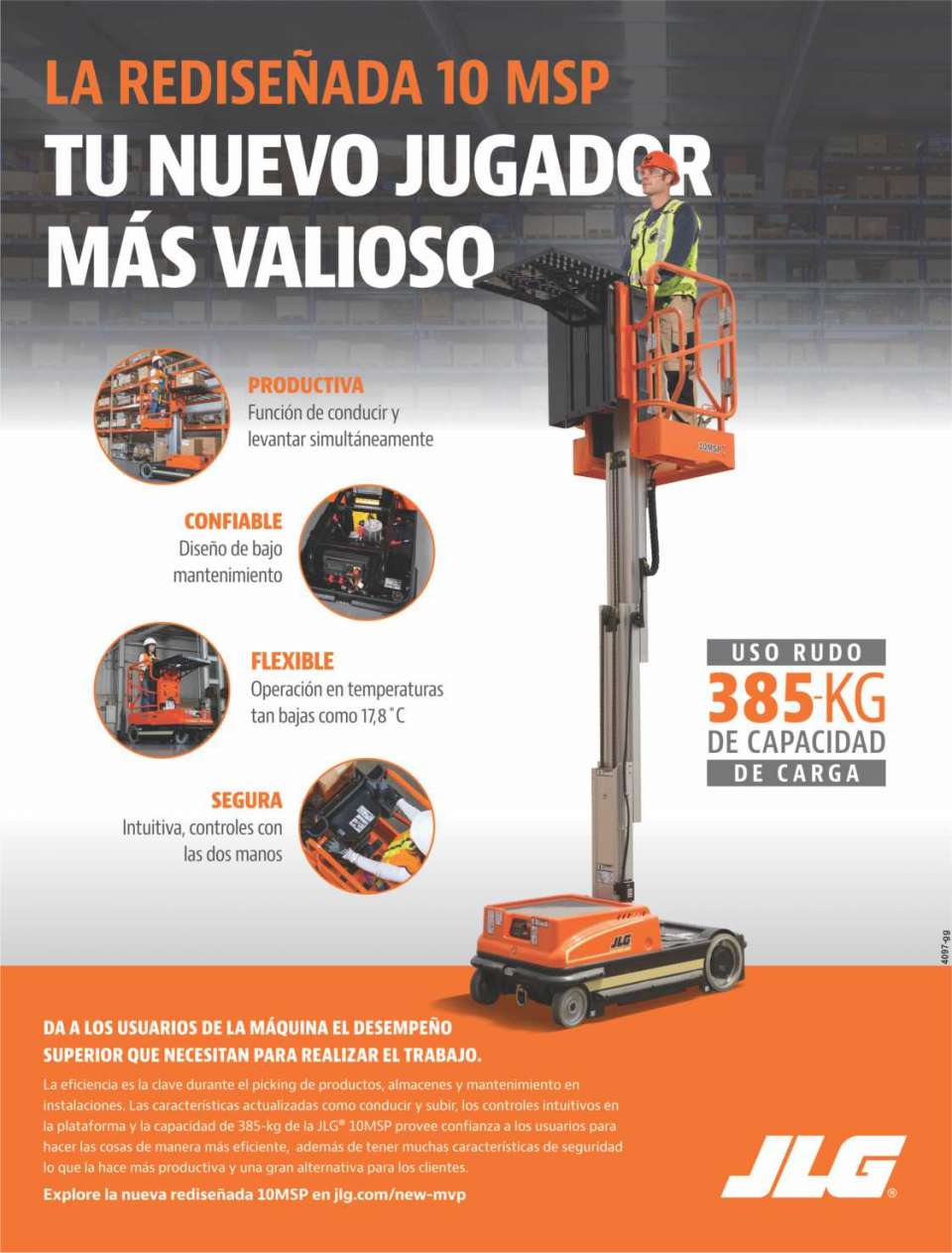 JLG fabrica equipo de acceso, lider en la industria. Cada manipulador telescopico, elevador de tijera y elevador de pluma que vendemos, tiene el respaldo de un equipo de personas.