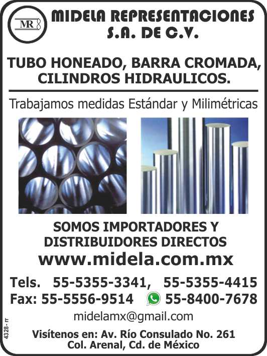 Honeado Tube, Chrome Bar, Hydraulic Cylinders, We handle Standard and Millimeter measurements. We are direct importers and distributors. Honeado Tube, Chrome Bar, Hydraulic Cylinders, We handle Standard and Millimeter measurements. We are direct importers and distributors.