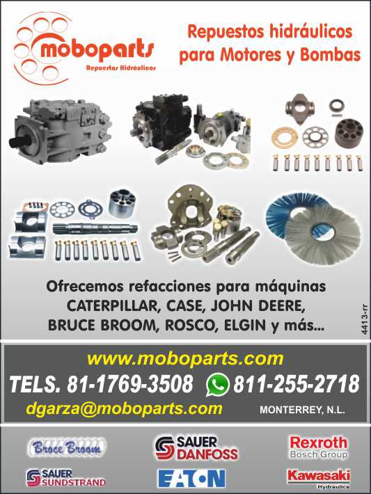 Repuestos Hidraulicos para motores y bombas. Ofrecemos refacciones para maquinas Caterpillar, Case, John Deere, Bruce Broom, Rosco, Elgin y mas... Repuestos Hidraulicos para motores y bombas. Ofrecemos refacciones para maquinas Caterpillar, Case, John Deere, Bruce Broom, Rosco, Elgin y mas...