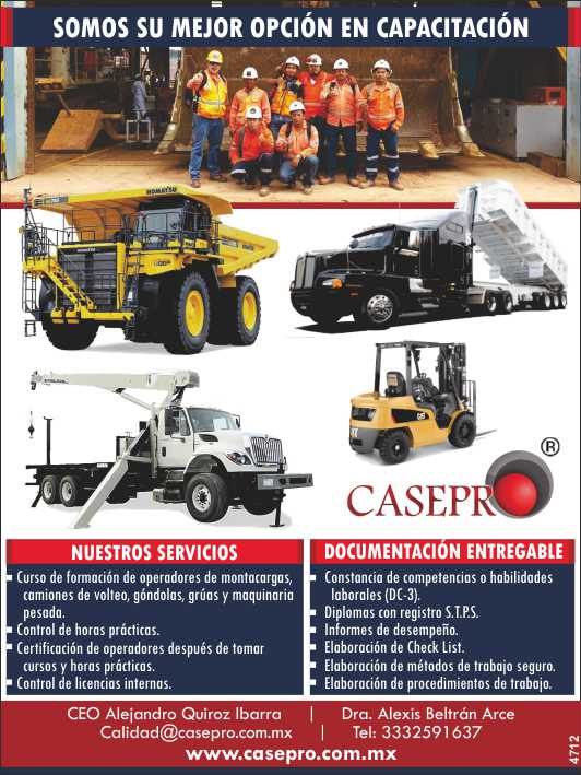 Somos su Mejor Opcion en Capacitacion. Nuestros servicios: Curso de formacion de operadores de montacargas, camiones de volteo, gondolas, gruas y maquinaria pesada. Control de horas practicas. Somos su Mejor Opcion en Capacitacion. Nuestros servicios: Curso de formacion de operadores de montacargas, camiones de volteo, gondolas, gruas y maquinaria pesada. Control de horas practicas.