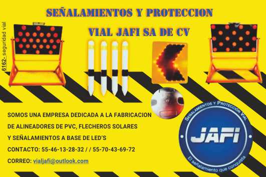 Somos fabricantes de alineador de PVC flecheros solares 18, 25 modulos flecheros tipo flecha señales de LED´S señalamiento horizontal y vertical todo tipo de señalamiento vial.