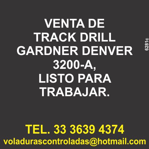 Track Drill Gardner Denver 3200-A, for sale. Ready to work. Track Drill Gardner Denver 3200-A, for sale. Ready to work.