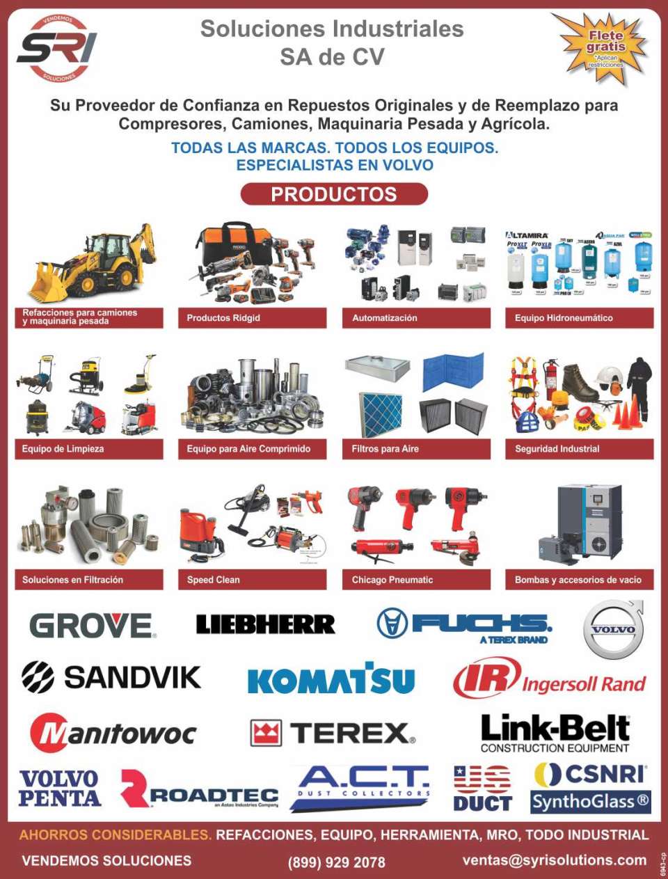 Supplier of Original and Replacement Spare Parts for Compressors, Trucks, Heavy and Agricultural Machinery. VOLVO specialists. Spare parts, Equipment, Tools, MRO. All Industrial. Supplier of Original and Replacement Spare Parts for Compressors, Trucks, Heavy and Agricultural Machinery. VOLVO specialists. Spare parts, Equipment, Tools, MRO. All Industrial.
