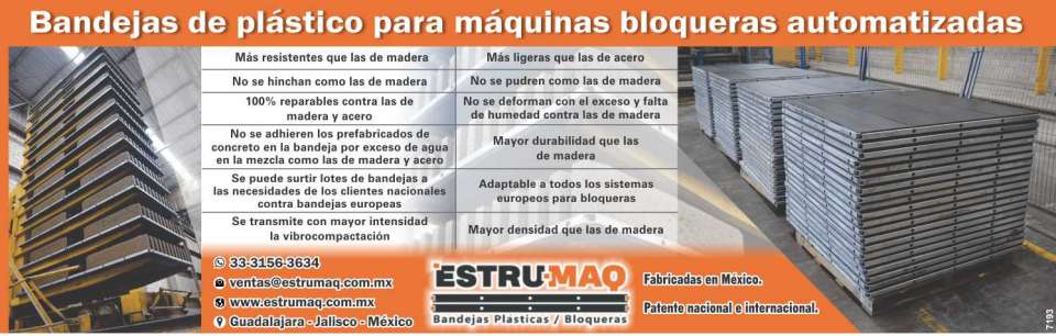 Bandejas plasticas para bloqueras, fabricadas en Mexico con patente nacional e internacional. Mas resistentes, mas ligeras, no se hinchan, no se pudren, adaptables a todos los sistemas para bloqueras Bandejas plasticas para bloqueras, fabricadas en Mexico con patente nacional e internacional. Mas resistentes, mas ligeras, no se hinchan, no se pudren, adaptables a todos los sistemas para bloqueras