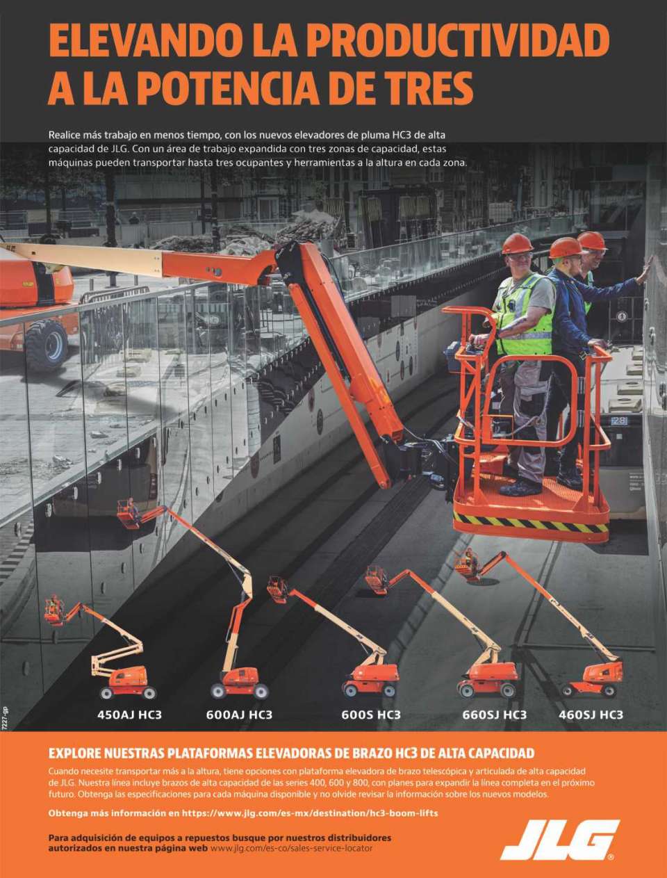 Plataformas Elevadoras de Brazo HC3 de Alta Capacidad para elevar hasta 3 ocupantes Plataformas Elevadoras de Brazo HC3 de Alta Capacidad para elevar hasta 3 ocupantes