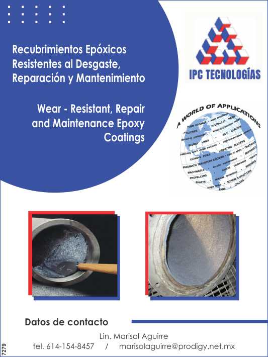 Recubrimientos Epoxicos Resistentes al Desgaste. Reparacion y Mantenimiento Recubrimientos Epoxicos Resistentes al Desgaste. Reparacion y Mantenimiento
