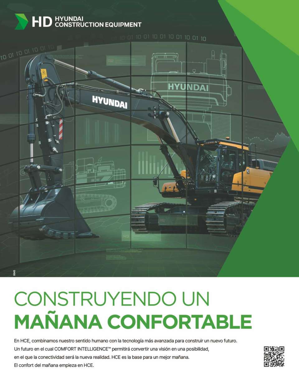 Construyendo un mañana confortable. En HYUNDAI Construction Equipment combinamos nuestro sentido humano con la tecnologia mas avanzada para construir un nuevo futuro. COMFORT INTELLIGENCE. Construyendo un mañana confortable. En HYUNDAI Construction Equipment combinamos nuestro sentido humano con la tecnologia mas avanzada para construir un nuevo futuro. COMFORT INTELLIGENCE.
