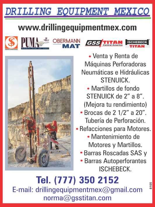 Sale and Rent of Pneumatic and Hydraulic Drilling Machines. Down the hole hammers from 2 to 8. Drill bits from 2 1/2 to 20. Drilling Pipe, Spare Parts for Motors. Threaded and Self Drilling Bars Sale and Rent of Pneumatic and Hydraulic Drilling Machines. Down the hole hammers from 2 to 8. Drill bits from 2 1/2 to 20. Drilling Pipe, Spare Parts for Motors. Threaded and Self Drilling Bars