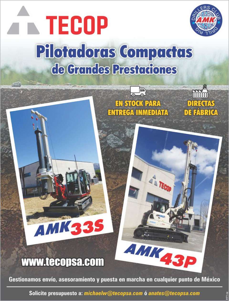 High Performance Compact Pile Drivers. AMK 33S, AMK43P - In stock for immediate delivery. - Factory direct. High Performance Compact Pile Drivers. AMK 33S, AMK43P - In stock for immediate delivery. - Factory direct.