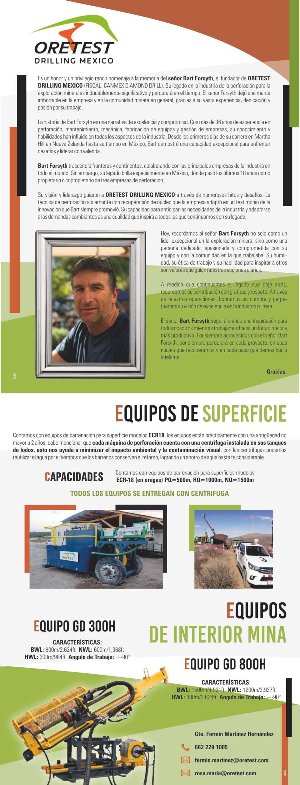 Equipos de barrenacion para superficie, varios modelos, con equipos con una antigüedad no mayor a 2 años, cada maquina cuenta con una centrifuga instalada que ayuda a minimizar el impacto ambiental Equipos de barrenacion para superficie, varios modelos, con equipos con una antigüedad no mayor a 2 años, cada maquina cuenta con una centrifuga instalada que ayuda a minimizar el impacto ambiental