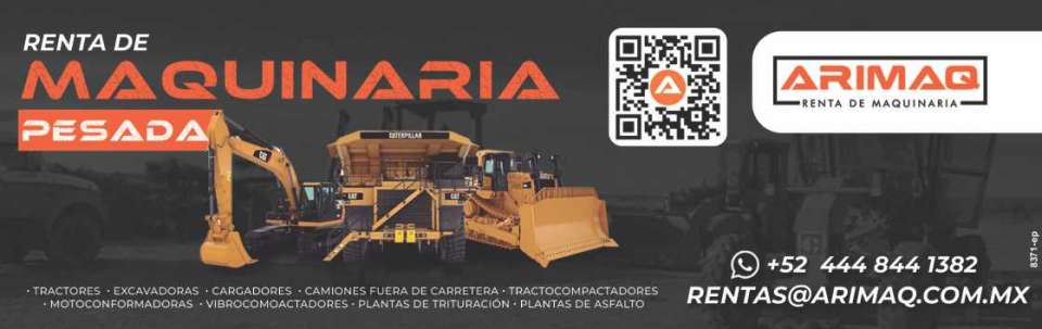 Renta de Maquinaria Pesada: *Tractores *Excavadoras *Cargadores *Camiones fuera de Carretera *Tractocompactadores *Motoconformadoras *Vibrocompactadores *Plantas de trituracion *Plantas de Asfalto