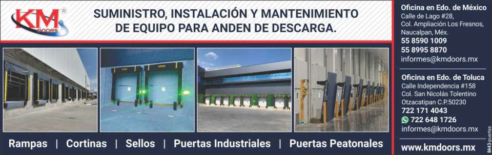 Suministro, Instalacion y Mantenimiento de Equipo para Anden de Descarga. Rampas, Cortinas, Sellos, Puertas, Industriales, Puertas Peatonales. Suministro, Instalacion y Mantenimiento de Equipo para Anden de Descarga. Rampas, Cortinas, Sellos, Puertas, Industriales, Puertas Peatonales.