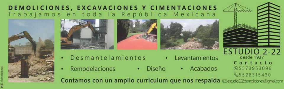 Dismantling, Lifting, Remodeling, Design, Finishing. We work throughout the Mexican Republic. We have an extensive Curriculum that supports us. Dismantling, Lifting, Remodeling, Design, Finishing. We work throughout the Mexican Republic. We have an extensive Curriculum that supports us.
