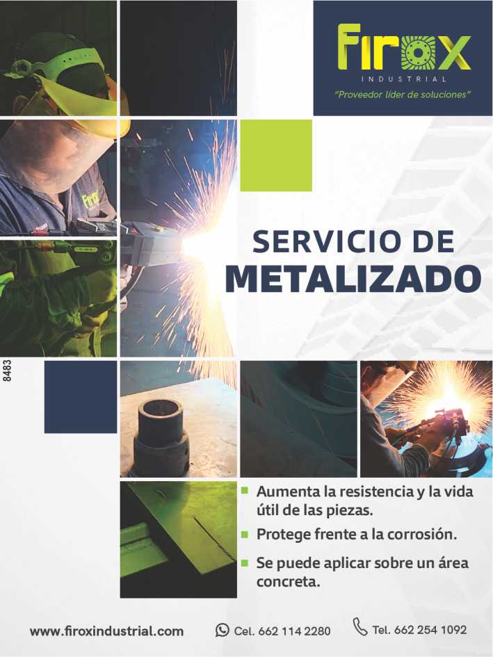 Servicio Metalizado: Aumenta la resistencia y la vida util de las piezas, Protege frente a la corrosion, Se puede aplicar sobre un area concreta. Servicio Metalizado: Aumenta la resistencia y la vida util de las piezas, Protege frente a la corrosion, Se puede aplicar sobre un area concreta.