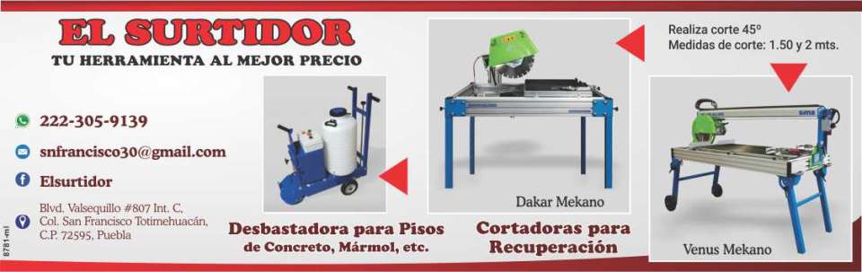 Grinding machine for concrete floors, marble, etc. Cutter for recovery; makes 45° cuts, cutting measurements 1.50 and 2 meters. Grinding machine for concrete floors, marble, etc. Cutter for recovery; makes 45° cuts, cutting measurements 1.50 and 2 meters.