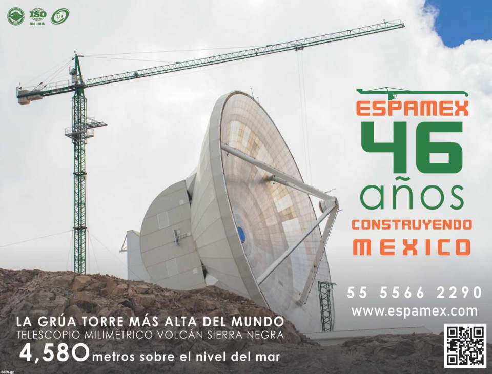 Working Conditions: Wind 200 km/h, Temperature down to -20°C. Large Millimeter Telescope. Sierra Negra Volcano, Mexico, 4,630 m above sea level. Working Conditions: Wind 200 km/h, Temperature down to -20°C. Large Millimeter Telescope. Sierra Negra Volcano, Mexico, 4,630 m above sea level.