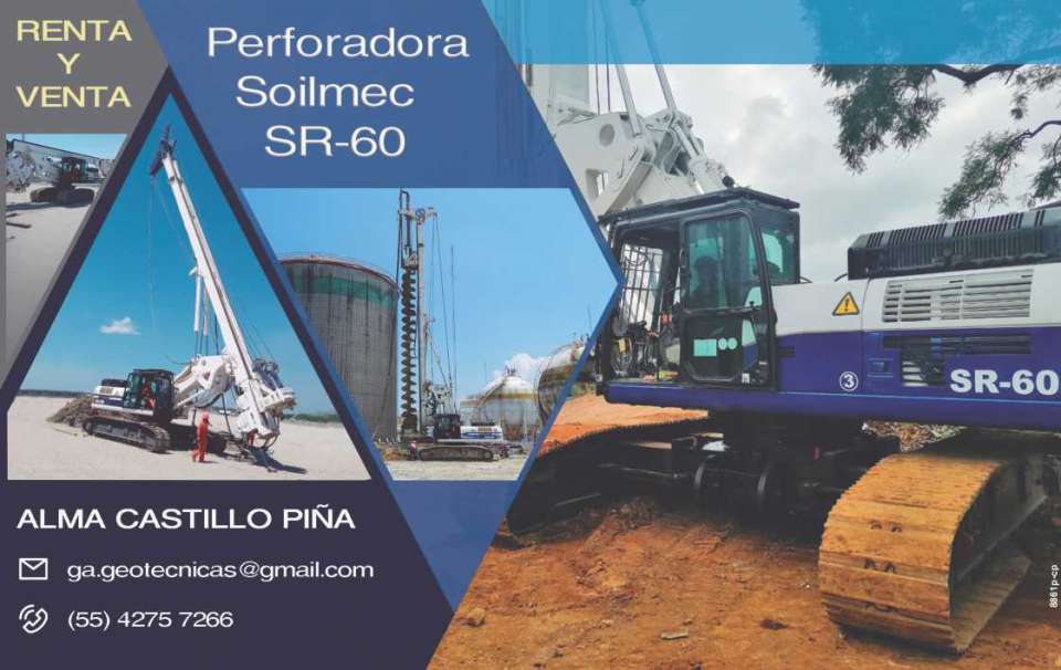 Perforadora SOILMEC SR-60 VENTA Y RENTA. Equipo de Perforacion. Perforadora SOILMEC SR-60 VENTA Y RENTA. Equipo de Perforacion.