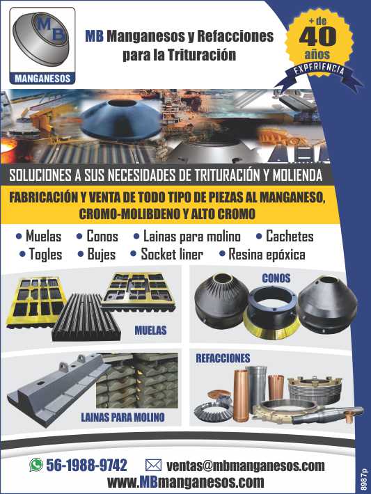 Manganese and Spare Parts for Crushing. Manufacture of all types of manganese, chrome-molybdenum, and high-chrome parts. Grinding wheels, toggles, cones, bushings, mill shims, cheek pads, epoxy resin. Manganese and Spare Parts for Crushing. Manufacture of all types of manganese, chrome-molybdenum, and high-chrome parts. Grinding wheels, toggles, cones, bushings, mill shims, cheek pads, epoxy resin.