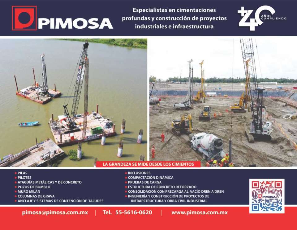 Pilas, Pilotes, Ataguias Metalicas y de Concreto, Pozos de Bombeo, Muro Milan, Columnas de Grava, Anclaje y Sistemas de Contencion de Taludes, Inclusiones, Compactacion Dinamica, Prueba de Carga.